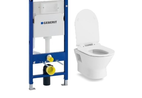 Комплект инсталляция для унитаза Geberit Duofix + унитаз Volle Fiesta Rim + сидение Soft Close (13-77-034+458.126.00.1) фото