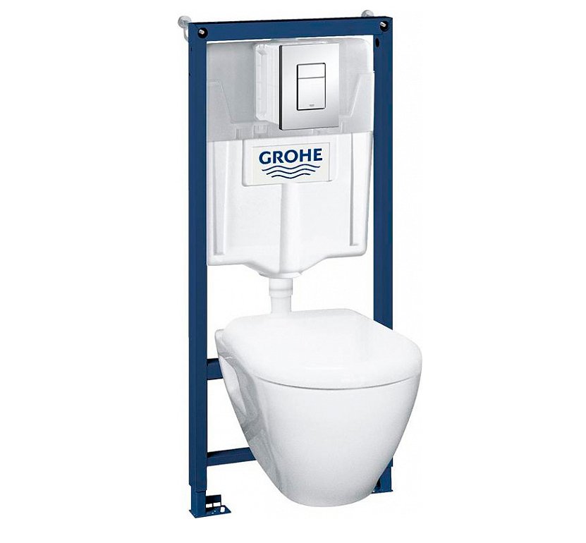 Набор инсталляция для унитаза Grohe 4в1 + унитаз + сиденье Soft Close (39186000) фото