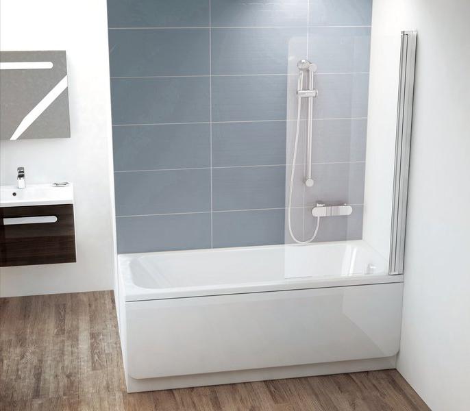 Шторка для ванны Ravak CVS1-80 transparent белый правосторонняя фото