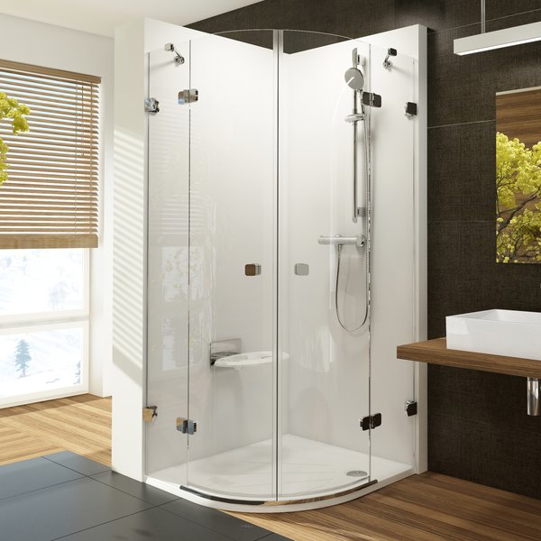 Душевой уголок Ravak Brilliant 100 см BSKK4-100 хром+transparent (снят с производства) фото