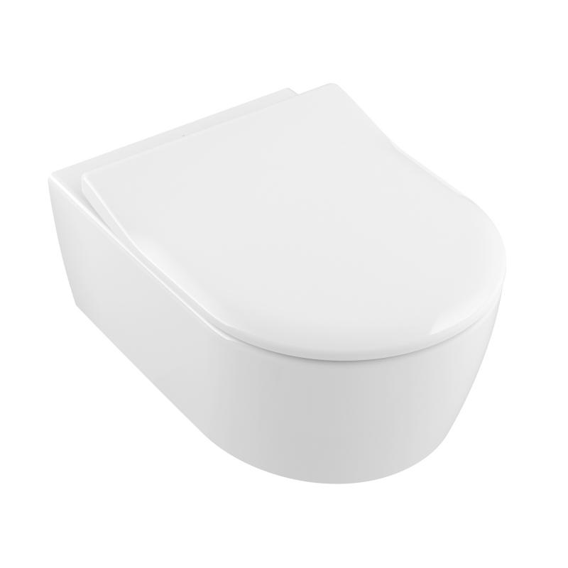 Унитаз подвесной Villeroy&Boch Avento Direct Flush + сиденье Duroplast Soft Close (5656RSR1) фото