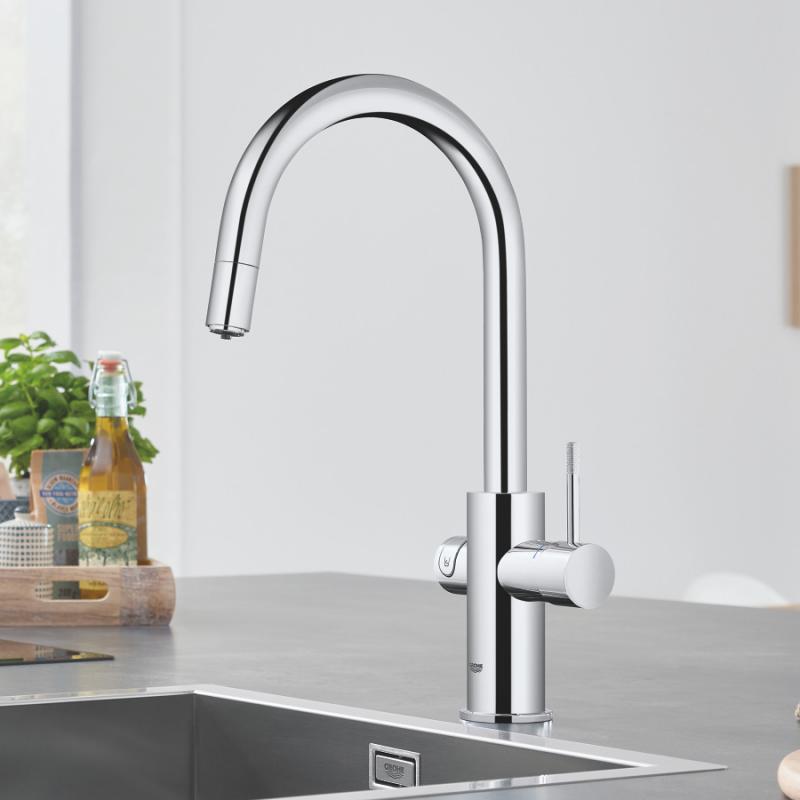 Смеситель кухонный Grohe Blue Home с ситемой фильтрации (31541000) фото