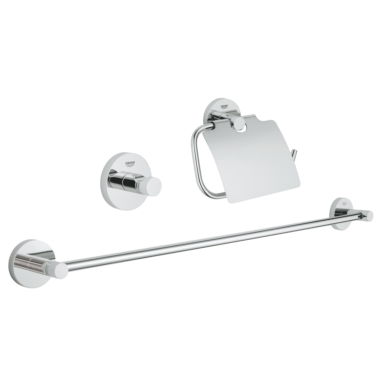 Набор аксессуаров для ванной Grohe Essentials 3 в 1 с полотенцедержателем (40775001) фото