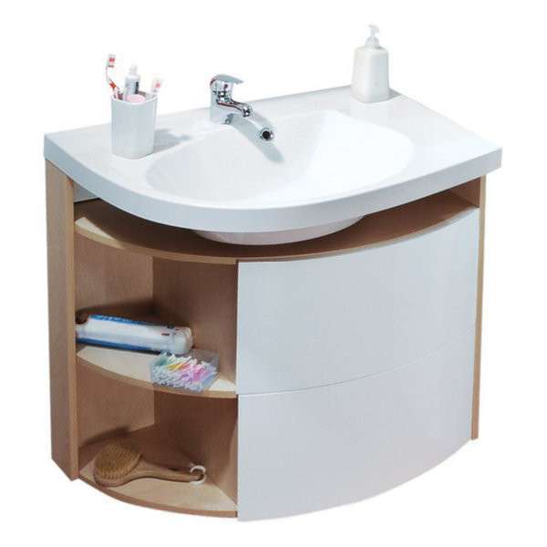 Тумба под умывальник Ravak правая SDU Rosa Comfort береза/белый фото