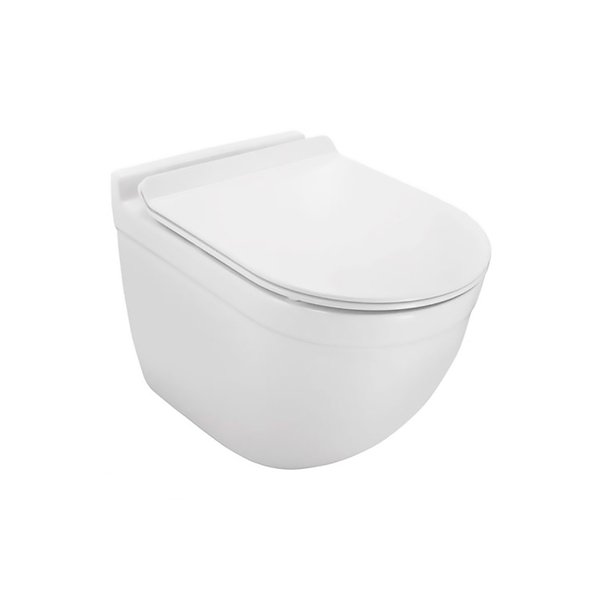 Унитаз подвесной Jaquar Solo Rimless + Polipropilen Soft Slim Close (SLS-WHT-6953BI) фото