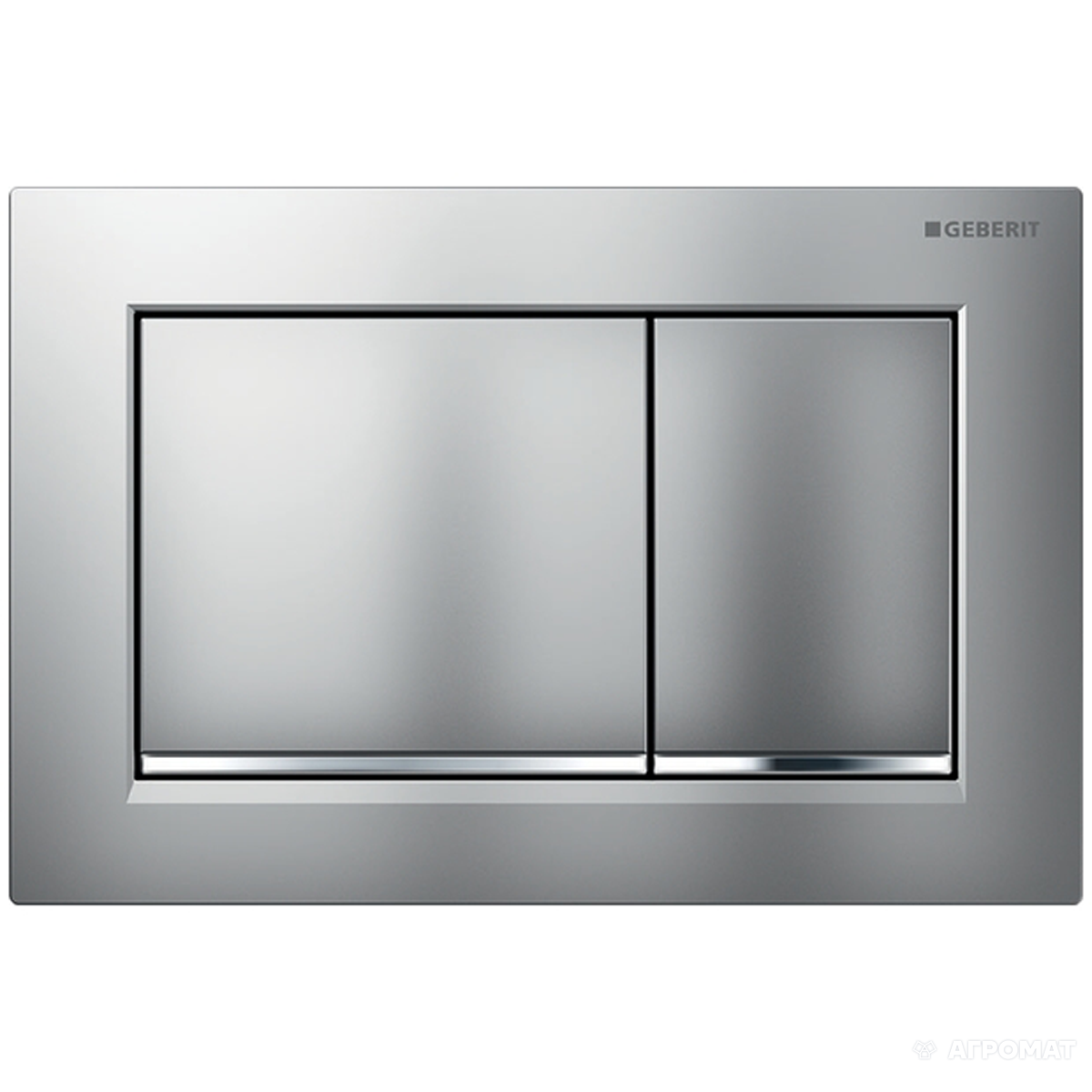 Клавиша смыва Geberit Omega 30 хром матовый/ хром глянец/ хром матовый (115.080.KN.1) фото