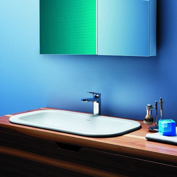 Умывальник Azzurra Glaze 50 в столешницу (GLZ50X40B1IN) фото