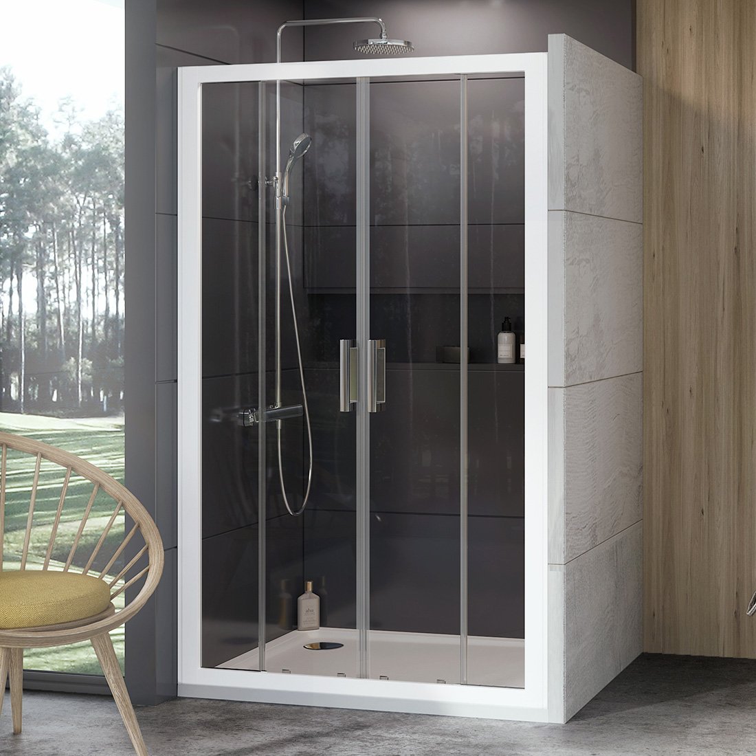 Душевые двери Ravak 10° 130 см 10DP4-130 белый transparent фото