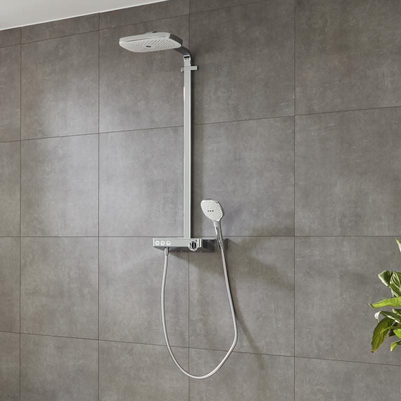 Душевая система Hansgrohe Raindance Select E 300 Showerpipe белый/хром (27127400) фото