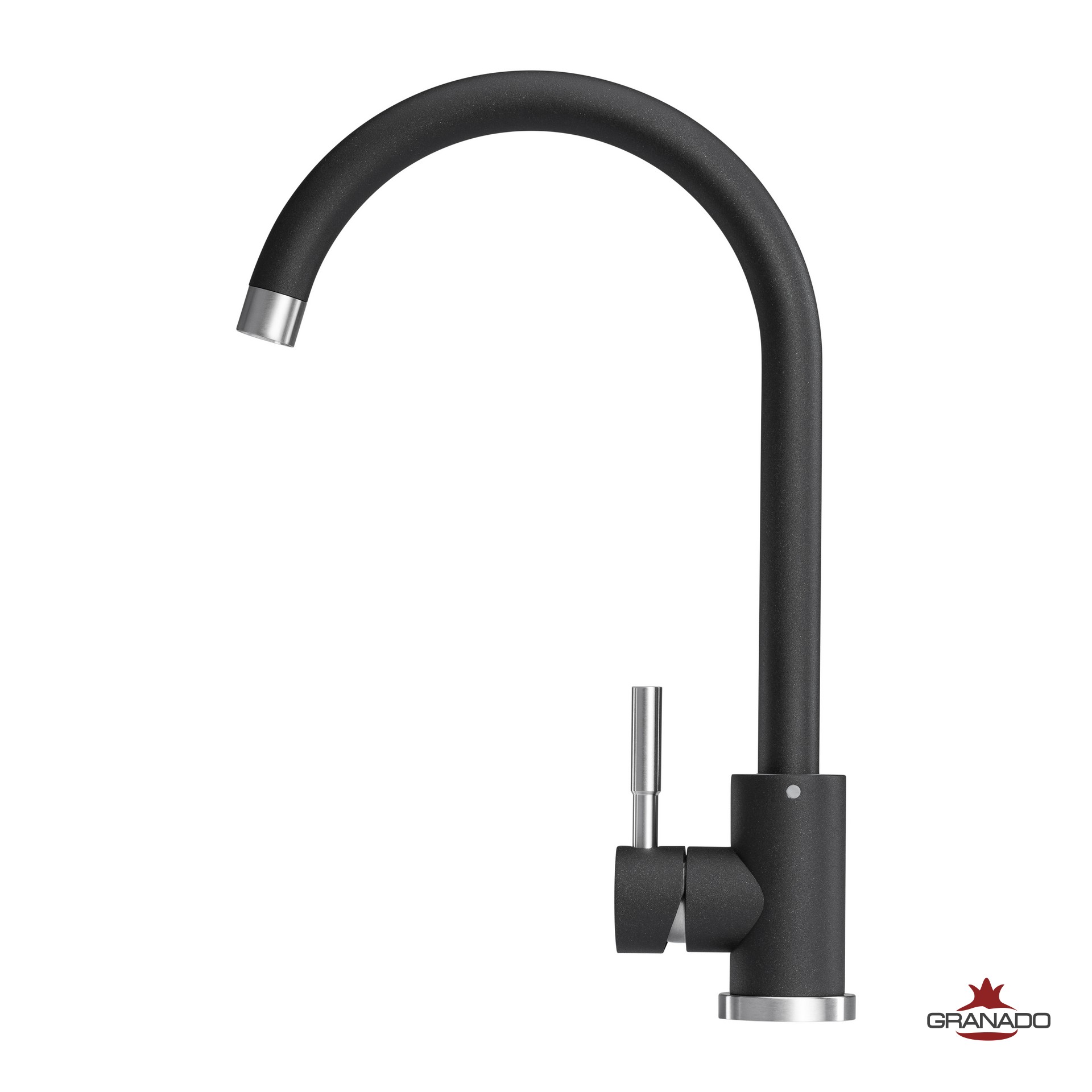 Смеситель кухонный GRANADO ELCHE black shine (gz0101) фото