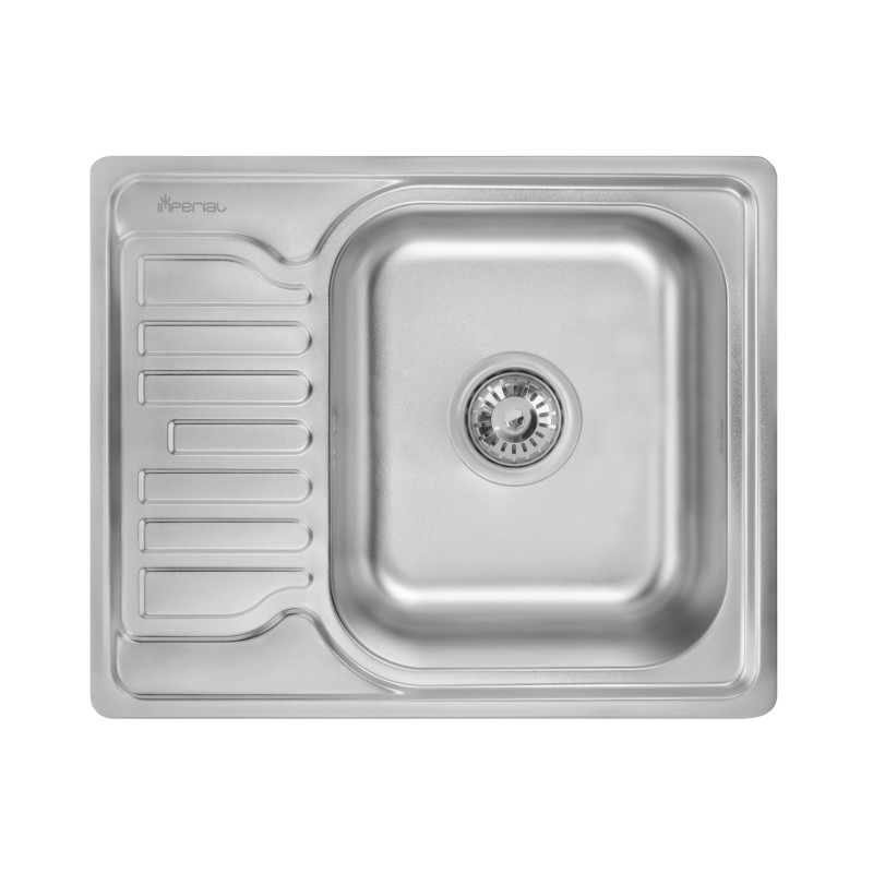 Кухонная нержавеющая мойка одночашевая с крылом Imperial 5848 Decor 08 (IMP5848DEC) фото
