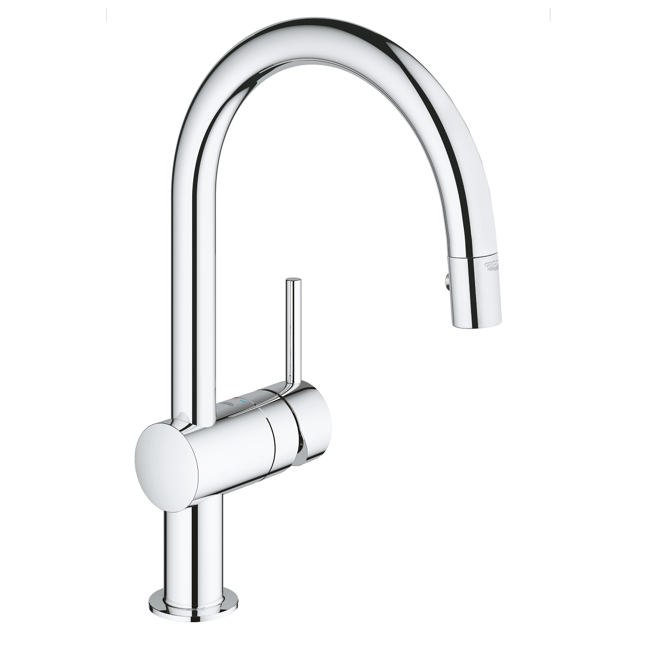 Смеситель кухонный Grohe Minta выдвижной излив хром (32321000) фото