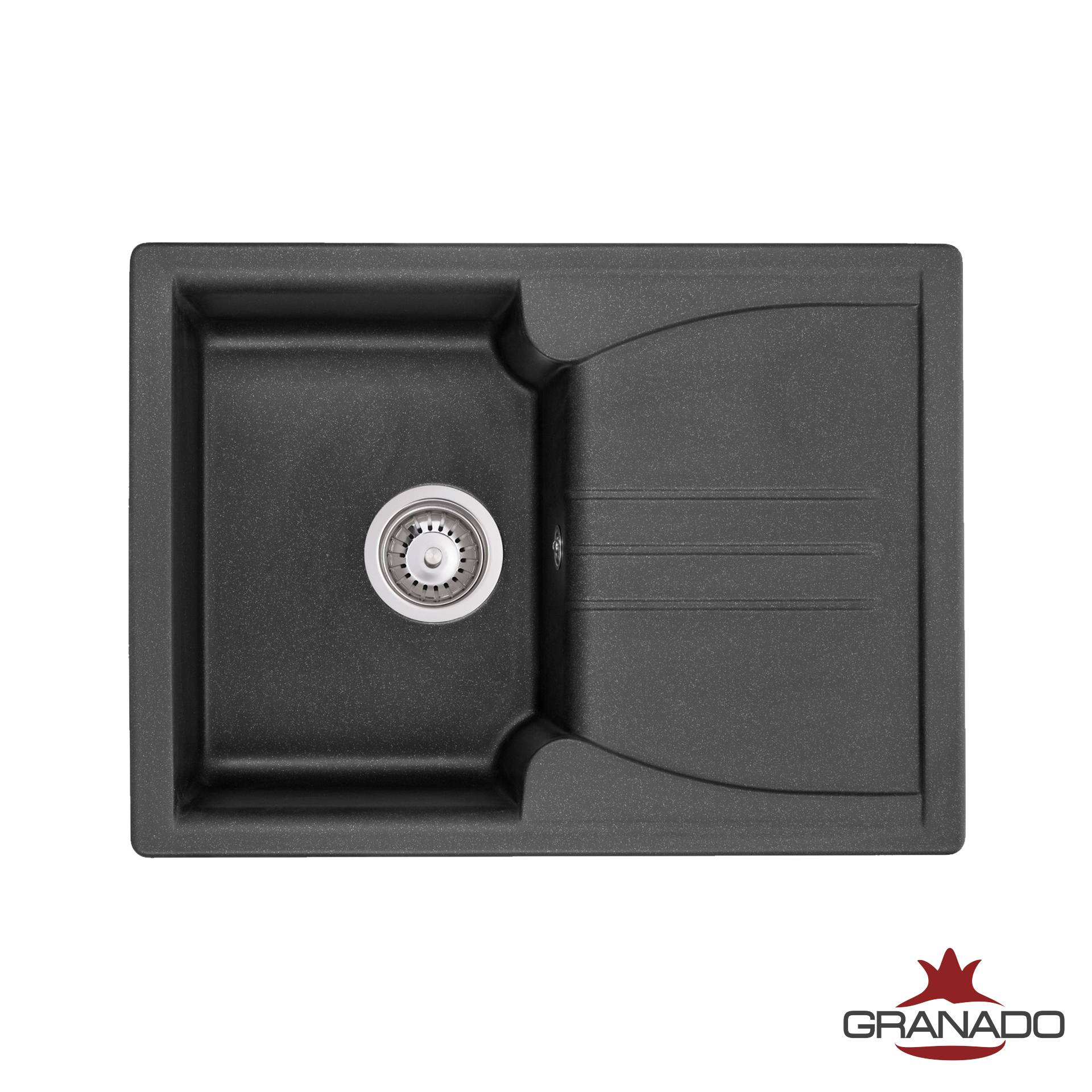 Кухонная мойка GRANADO SALAMANKA black shine (0601) фото