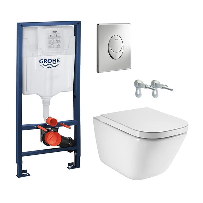 Комплект инсталляция с унитазом Grohe Rapid SL (38721001) + Roca Gap Clean Rim Soft Close (A34H47C000) фото