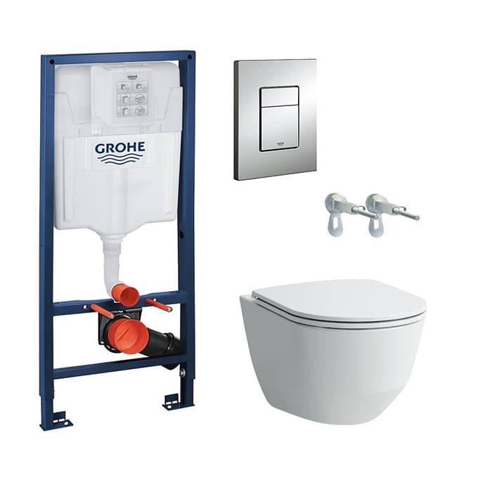 Комплект инсталляция с унитазом Grohe Rapid SL (38772001) + Laufen PRO Rimless Soft Close Slim (H8669570000001) фото