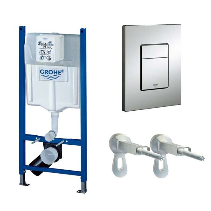 Инсталляция для унитаза Grohe Rapid SL 3 в 1 хромированная кнопка (38878000) фото