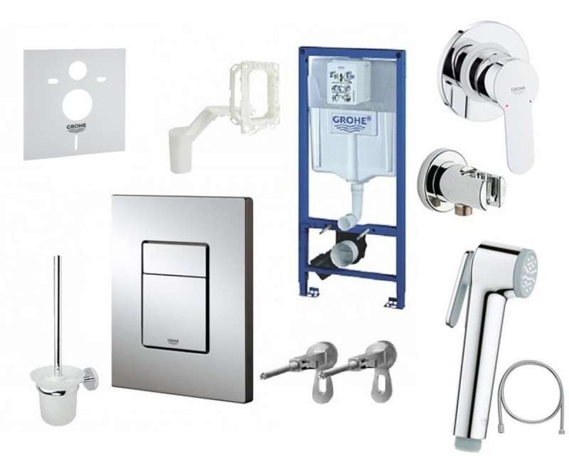 Инсталляция для унитаза Grohe 39000001 + набор гигиенического душа 28512001 (G3905120) фото