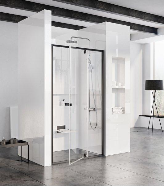 Душевые двери Ravak Pivot PDOP2-120 черный transparent фото