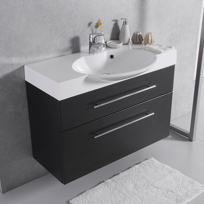 Умывальник с тумбой Fancy Marble Sumatra 2 венге (ШН-309 В + 3410101) фото