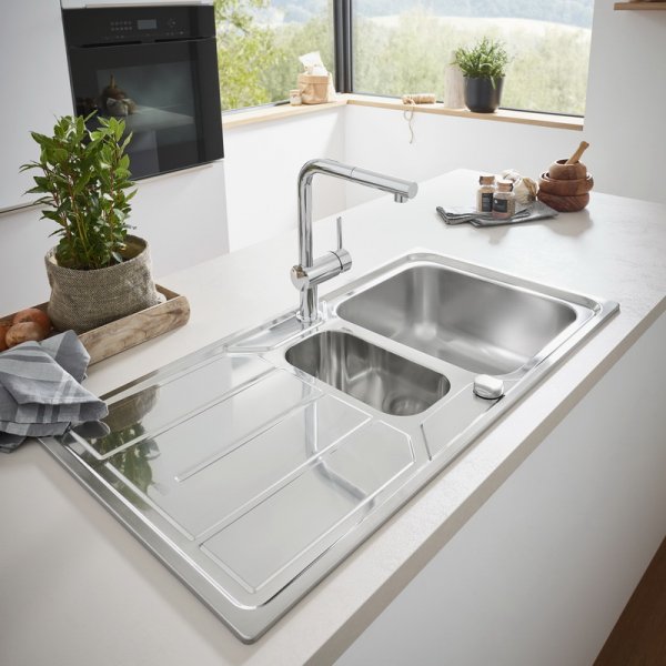 Кухонная мойка из нержавеющей стали Grohe K500 матовая (31572SD0) фото