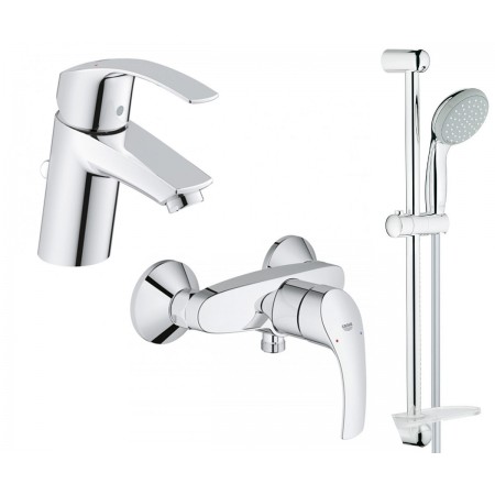 Набор смесителей Grohe Eurosmart 33265002+33555002+27926 (123244S) фото