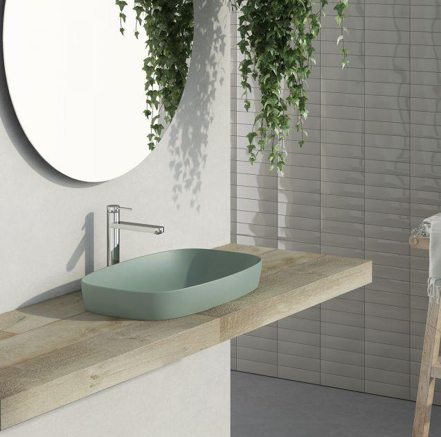 Умывальник Catalano GREEN LUX 50x38 см зеленый матовый (150AGRLXVS) фото