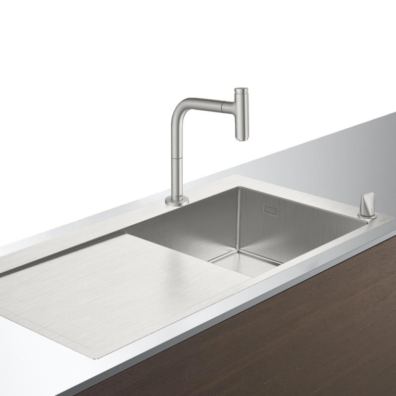 Кухонный комплект мойка со смесителем Hansgrohe C71-F450-07 ST (43205800) фото