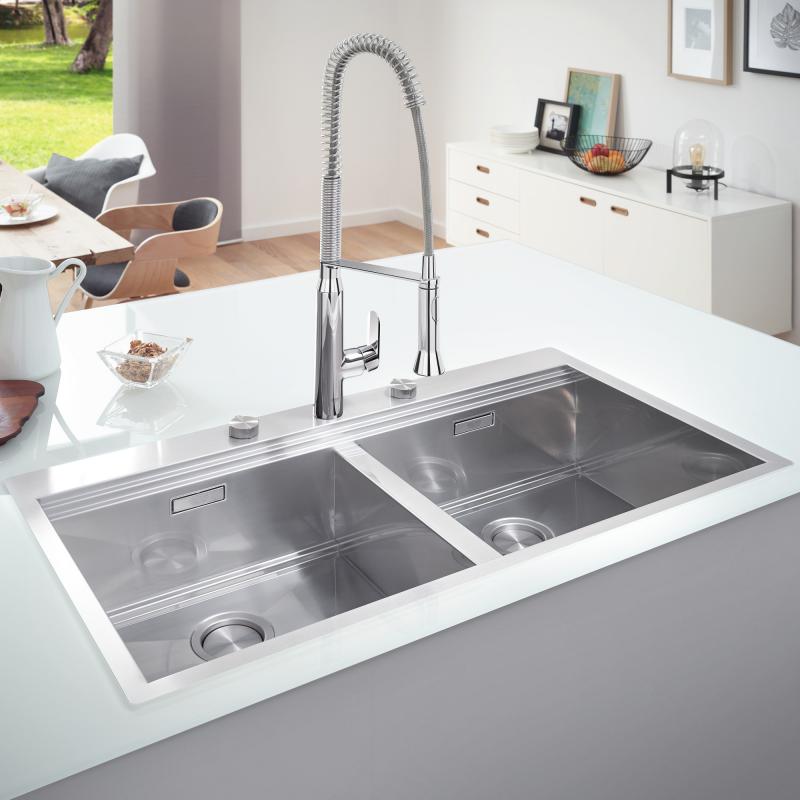 Кухонная мойка из нержавеющей стали Grohe K800 матовая (31585SD0) фото