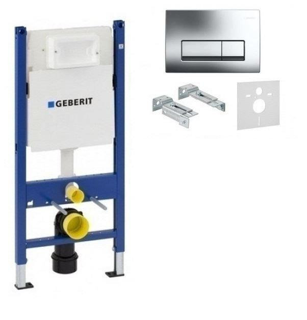 Комплект инсталляция для унитаза Geberit Duofix + кнопка (458.178.21.1N) фото