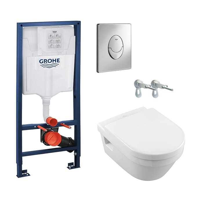 Комплект инсталляция с унитазом Grohe Rapid SL (38721001) + Villeroy&boch Omnia Architectura Soft Close DirectFlush (5684HR01) фото