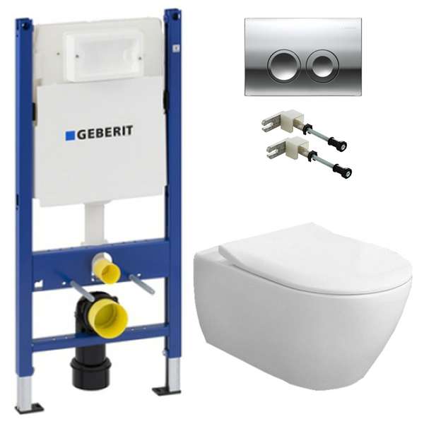 Инсталляционная система Geberit 458.126.00.1 + подвесной унитаз с крышкой Soft Close (4585614R2) фото
