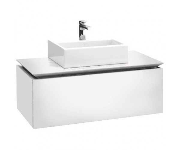 Тумба под умывальник Villeroy&Boch Legato подвесная 100х38х50 белый глянец (B10500DH) фото