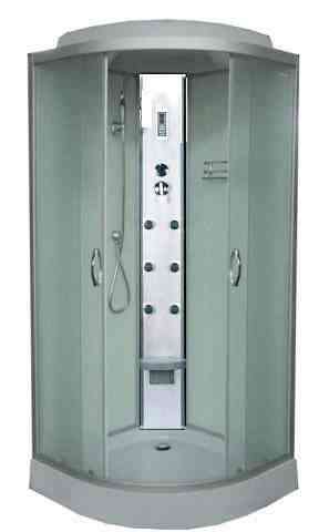 Гидромассажный бокс GM 100х100х215 сатин матовое, поддон 15 см (GM-220.1) фото