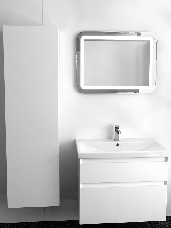 Умывальник с тумбой DomoSpa Ostrava 80 см +зеркало DomoSpa Morava с LED подсветкой 60x80 см фото