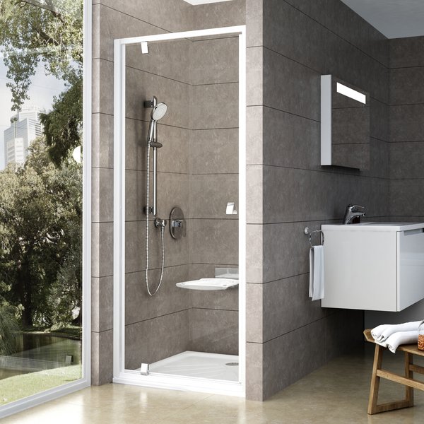 Душевые двери Ravak Pivot 90 см PDOP1-90 белые+transparent фото