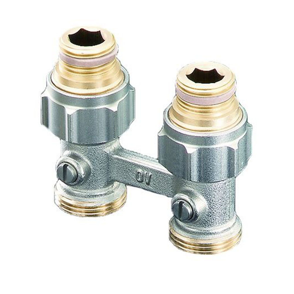 Прямой запорно-присоединительный узел Oventrop Multiflex F ZB 1/2" НР x 3/4" НР (1015883) фото