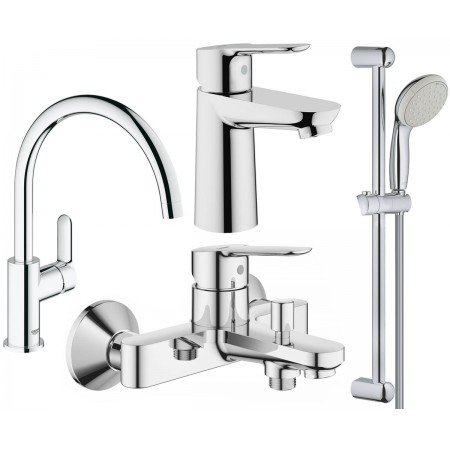 Набор смесителей для ванны Grohe BauEdge с кухонным смесителем (123218K) фото